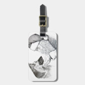 German Shepherd en Santa Bagagelabel (Voorkant verticaal)