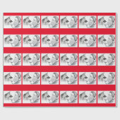 German Shepherd en Santa Claus Cadeaupapier (Vlak)