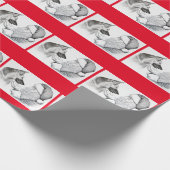 German Shepherd en Santa Claus Cadeaupapier (Hoek)