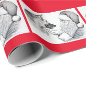 German Shepherd en Santa Claus Cadeaupapier (Rol Hoek)