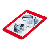German Shepherd en Santa Claus Magneet (Linkerzijde)