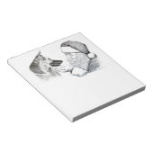 German Shepherd en Santa Claus Notitieblok (Schuin)