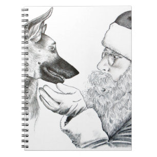 German Shepherd en Santa Claus Notitieboek