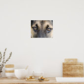 German Shepherd Eyes Poster (Keuken)
