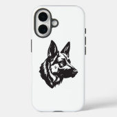 German Shepherd Face iPhone Case (Achterkant)