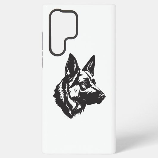 German Shepherd Face Samsung Case Galaxy Hoesje (Achterkant)