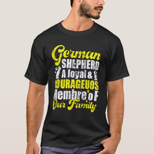 German Shepherd family Loyalty & Protector Shepher T-shirt (Voorkant)