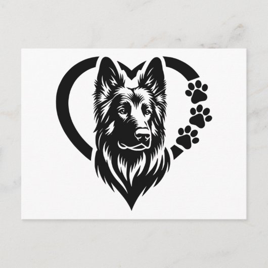 German Shepherd Feestdagenkaart (Voorkant)