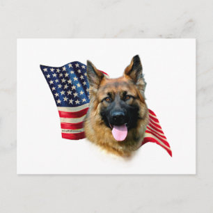 German Shepherd Flag Briefkaart