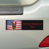 German Shepherd Flag Bumpersticker (Op auto)