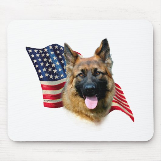 German Shepherd Flag Muismat (Voorkant)