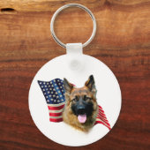 German Shepherd Flag Sleutelhanger (Achterkant)