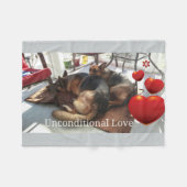 German Shepherd Fleece Blanket (Voorkant (Horizontaal))