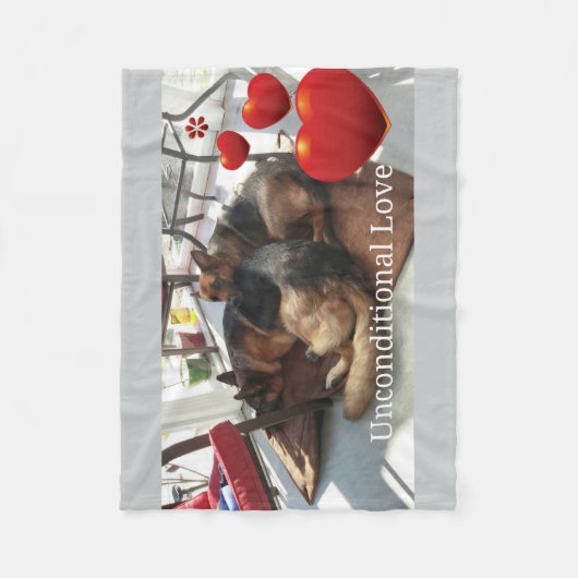 German Shepherd Fleece Blanket (Voorkant)