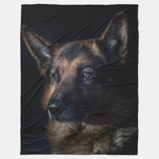 German Shepherd Fleece Blanket (Voorkant)
