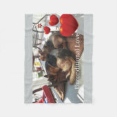 German Shepherd Fleece Blanket Deken (Voorkant)