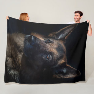 German Shepherd Fleece Blanket Deken