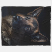 German Shepherd Fleece Blanket Deken (Voorkant (Horizontaal))