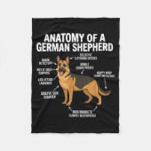 German Shepherd  Fleece Deken (Voorkant)