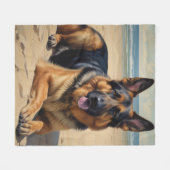 German Shepherd Fleece Deken (Voorkant (Horizontaal))