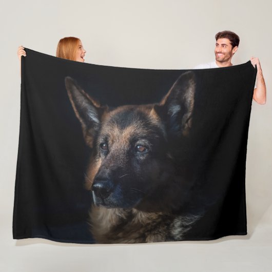 GERMAN SHEPHERD FLEECE DEKEN (In situ)