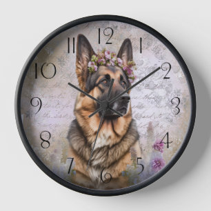 German Shepherd Floral Dog