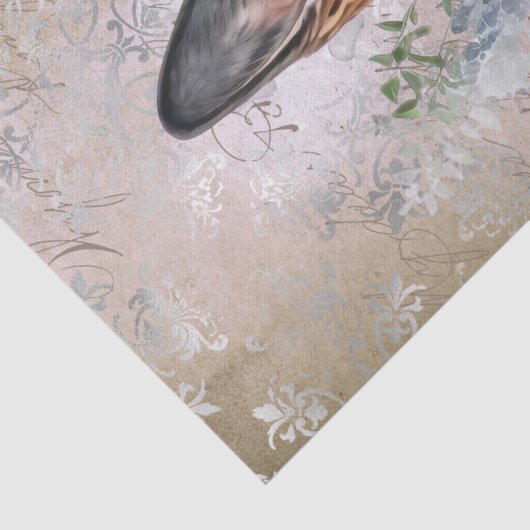 German Shepherd Floral Dog Tissuepapier (Detail)