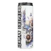 German Shepherd Floral Spirit Thermosbeker (Achterkant)