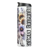 German Shepherd Floral Spirit Thermosbeker (Geroteerd rechts)