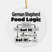 German Shepherd Food Logic Keramisch Ornament (Voorkant)