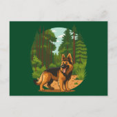German Shepherd Forest Adventure Dog  Briefkaart (Voorkant)