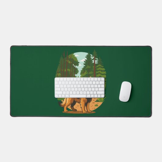 German Shepherd Forest Adventure Dog  Bureaumat (Keyboard & Muis)