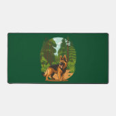 German Shepherd Forest Adventure Dog  Bureaumat (Voorkant)