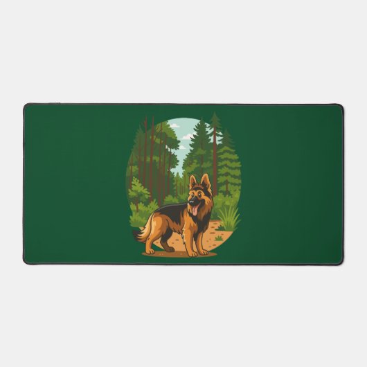 German Shepherd Forest Adventure Dog  Bureaumat (Voorkant)