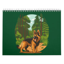 German Shepherd Forest Adventure Dog  Kalender