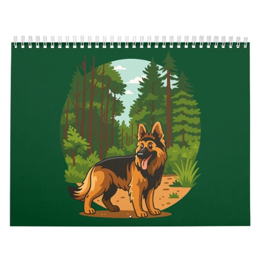 German Shepherd Forest Adventure Dog Kalender (Hoes)