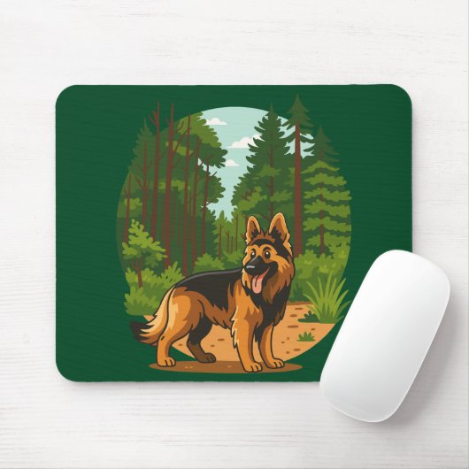 German Shepherd Forest Adventure Dog  Muismat (Met muis)