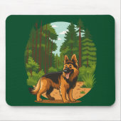 German Shepherd Forest Adventure Dog  Muismat (Voorkant)