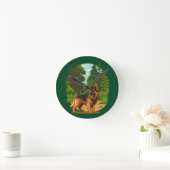 German Shepherd Forest Adventure Dog  Ronde Klok (Huis)