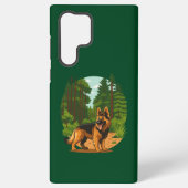 German Shepherd Forest Adventure Dog  Samsung Galaxy Hoesje (Achterkant)