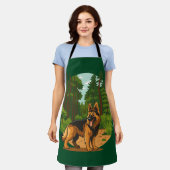 German Shepherd Forest Adventure Dog  Schort (Gedragen)