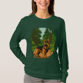 German Shepherd Forest Adventure Dog  T-shirt (Voorkant)