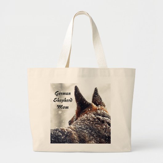 German Shepherd Foto Grote Tote Bag (Voorkant)