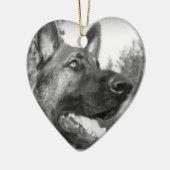 German Shepherd Foto Keramisch Ornament (Links)