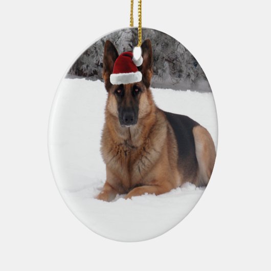 German Shepherd Foto Keramisch Ornament (Rechts)