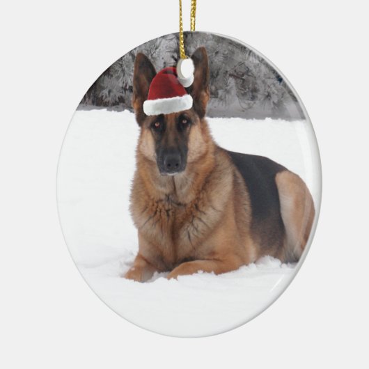 German Shepherd Foto Keramisch Ornament (Links)