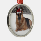 German Shepherd Foto Metalen Ornament (Rechts)