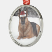 German Shepherd Foto Metalen Ornament (Links)