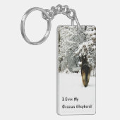 German Shepherd Foto Sleutelhanger (Voorkant Links)