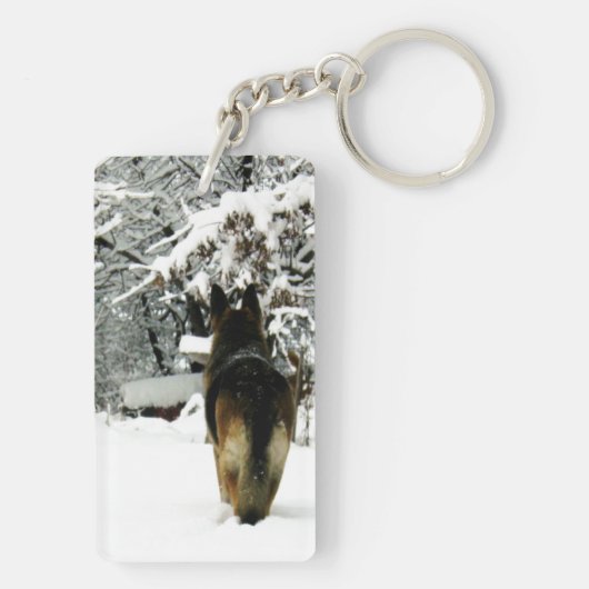 German Shepherd Foto Sleutelhanger (achterkant)